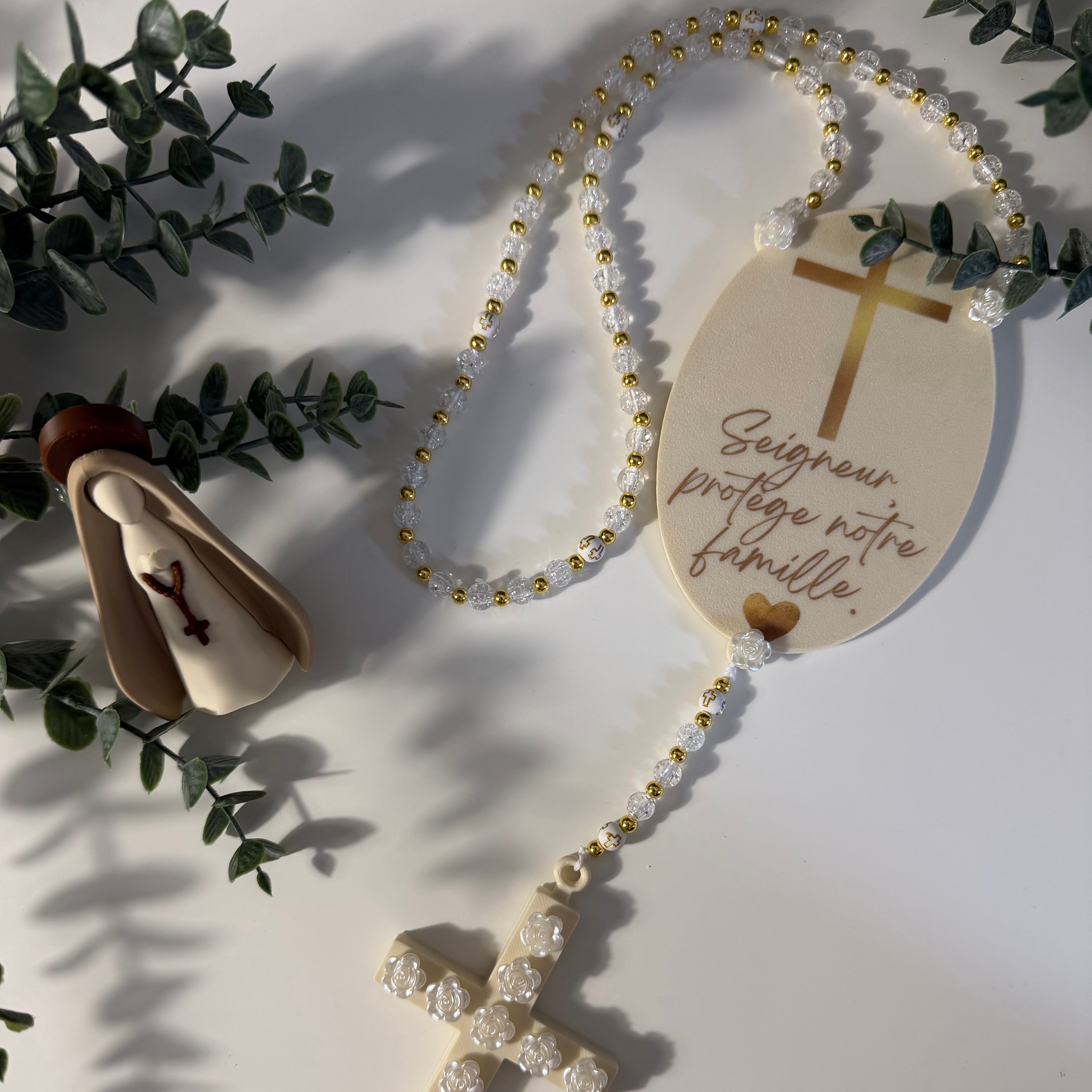 Atelier Séléna - Chapelet Mural - Texte - 65cm