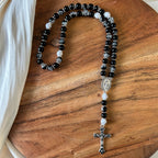 Atelier Séléna - Chapelet Argenté - Noir