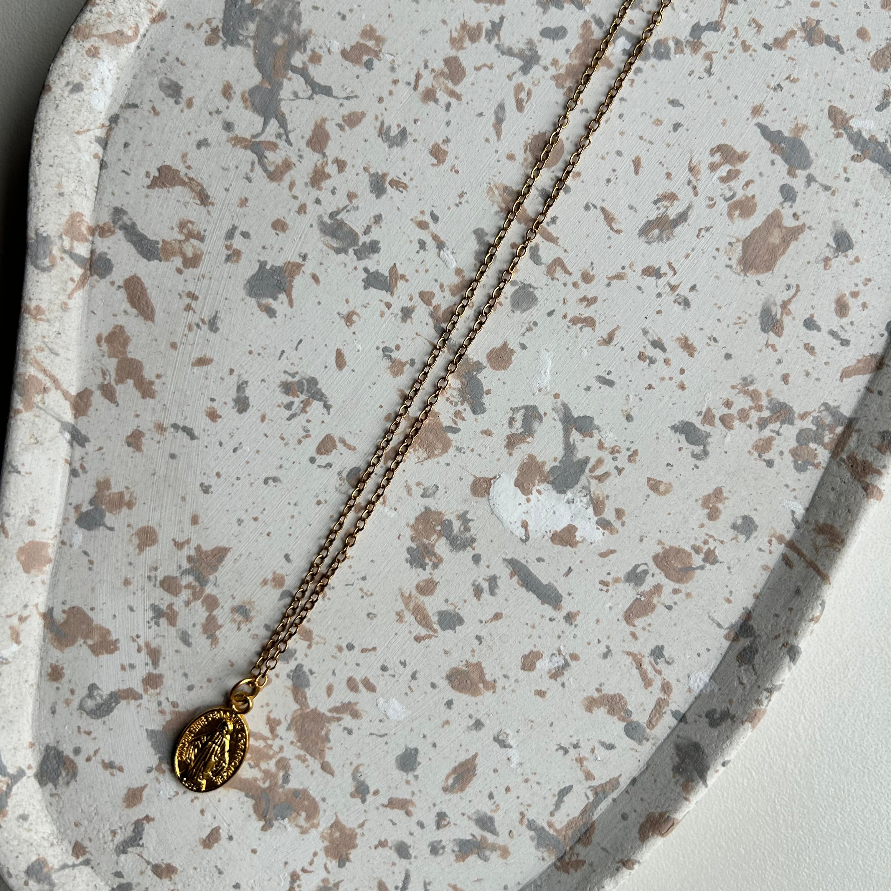 Atelier Séléna - Collier Médaillon Vierge Marie - Dorée