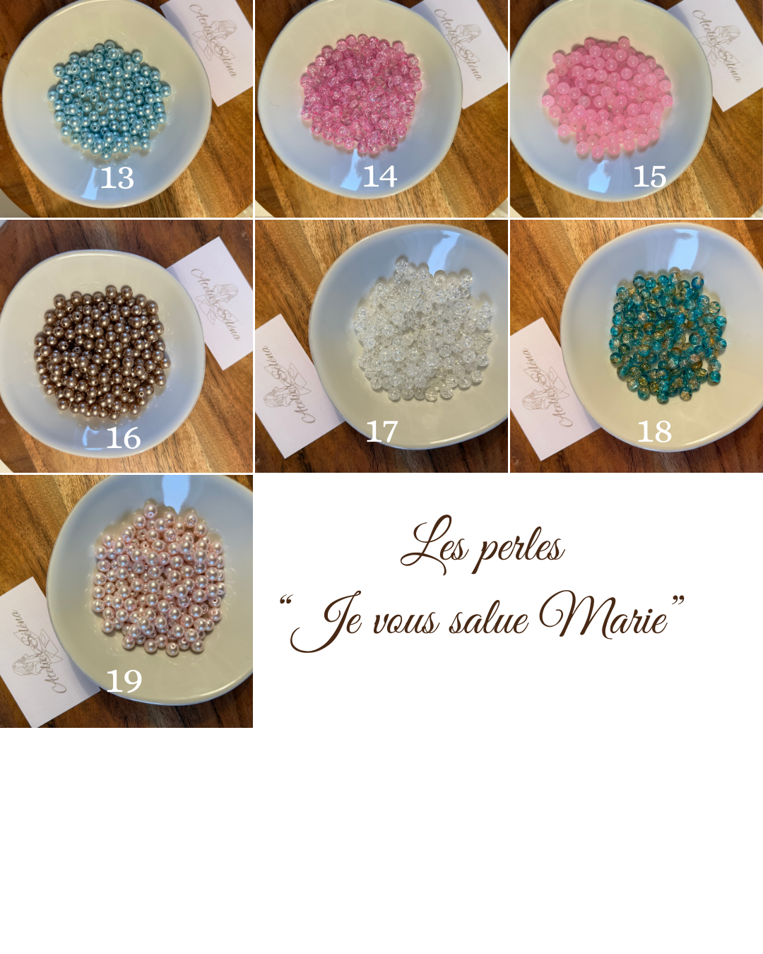 Atelier Séléna - Je personnalise mon chapelet de A à Z