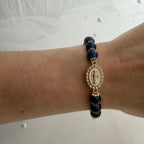 Atelier Séléna - Bracelet Sainte Vierge - bleu marine
