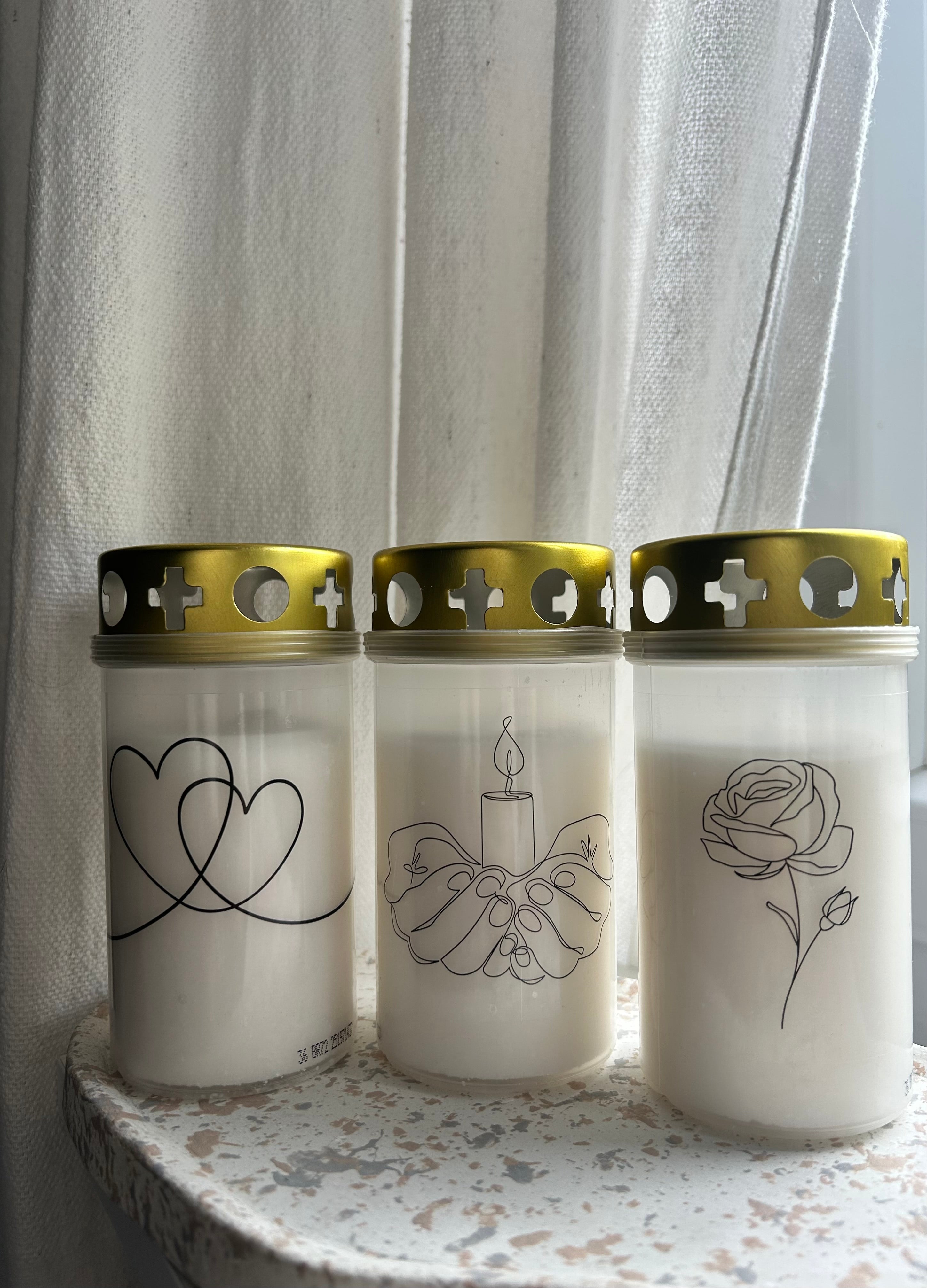 Atelier Séléna - Bougie funéraire Rose