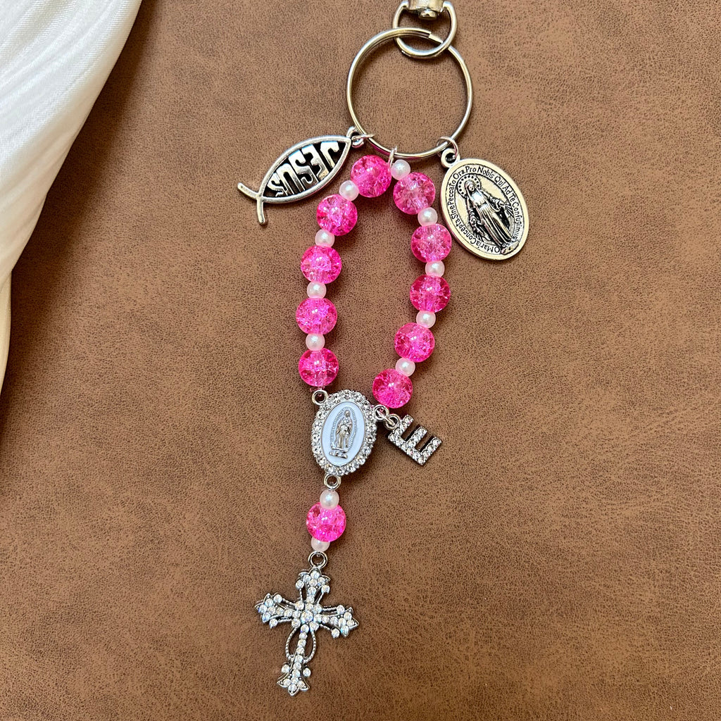 Atelier Séléna - Porte clé dizainier avec initiale