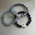 Atelier Séléna - Trio - Lot de 3 bracelets bleu - Artisanal