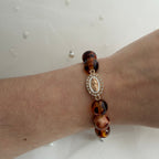 Atelier Séléna - Bracelet Sainte Vierge - Léopard