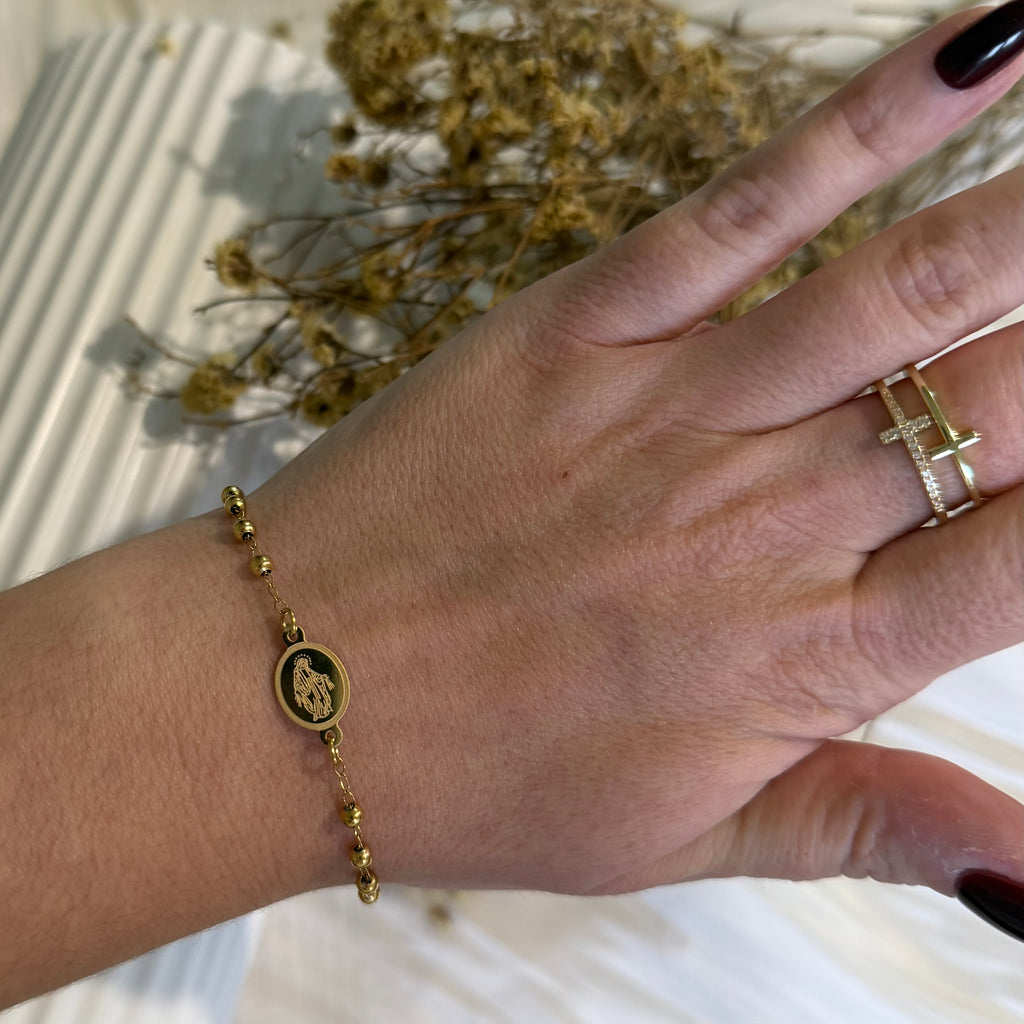 Atelier Séléna - Bracelet Acier Inoxydable Doré - Marie