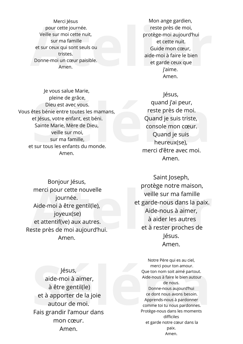 Atelier Séléna - Oratoire de poche enfant - Personnalisation