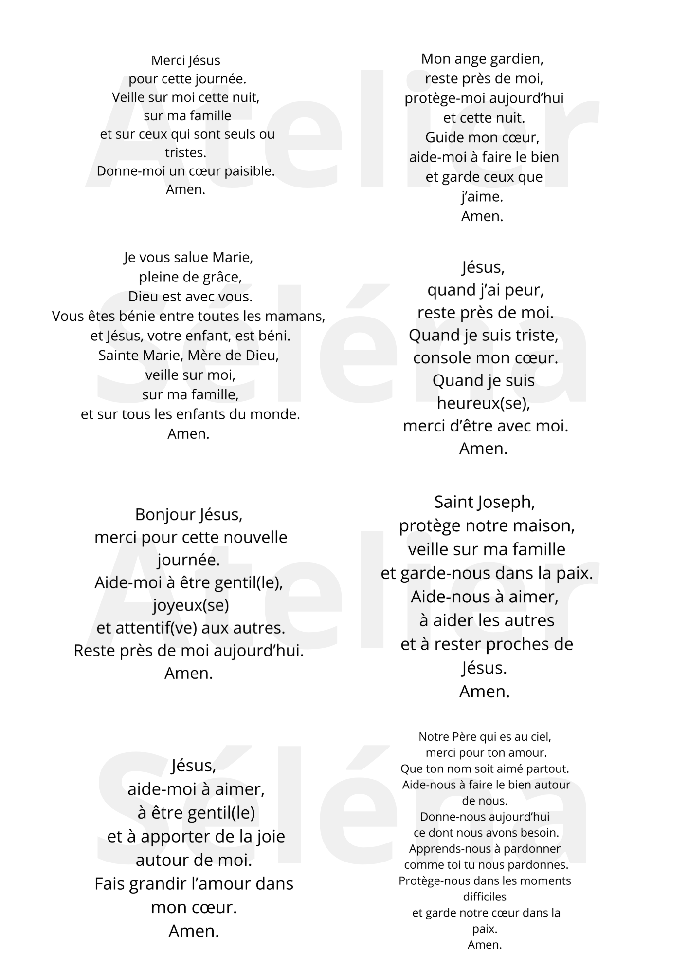 Atelier Séléna - Oratoire de poche enfant - Personnalisation