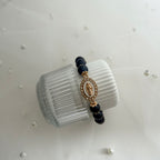 Atelier Séléna - Bracelet Sainte Vierge - bleu marine