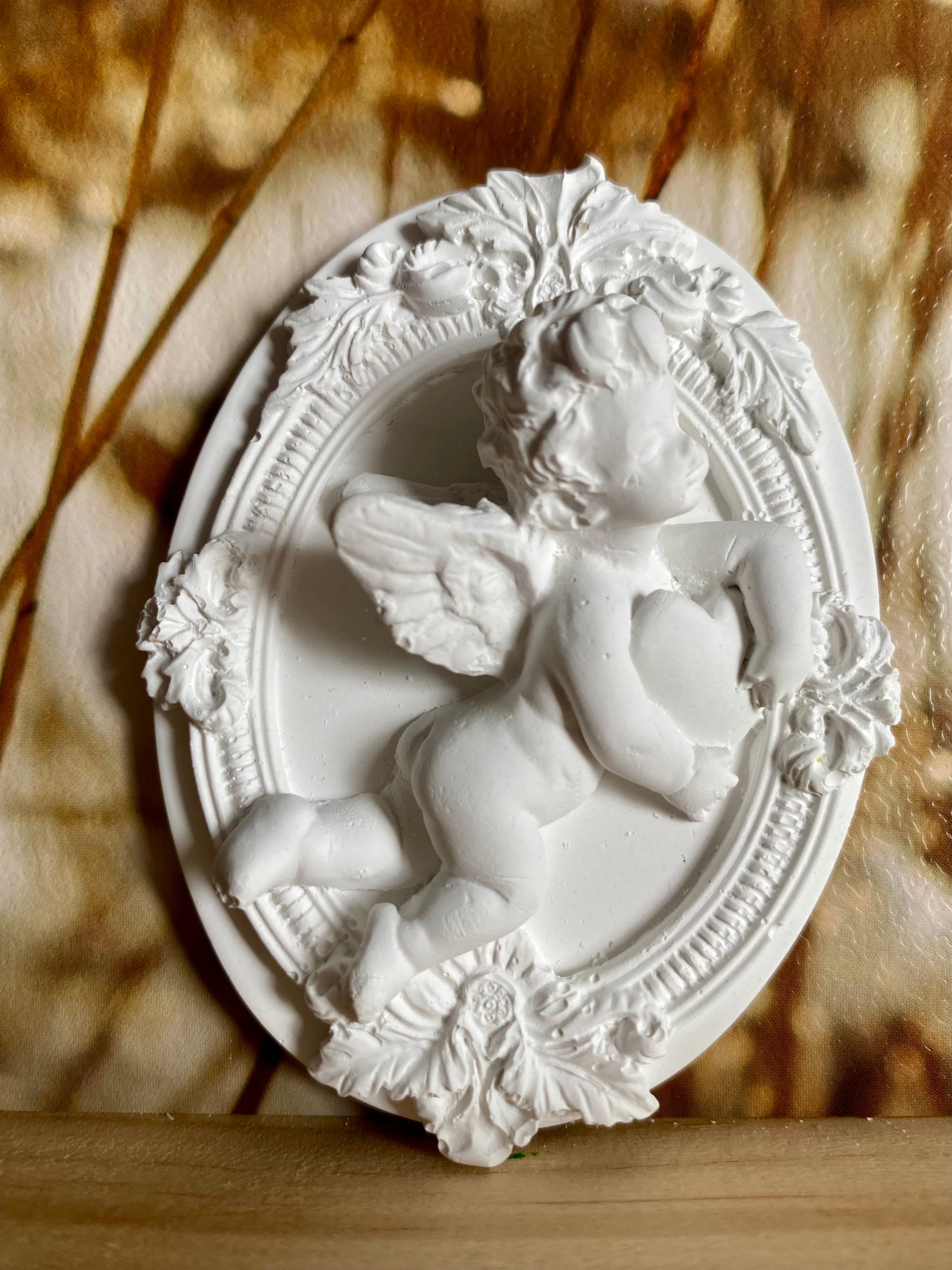 Décor parfumé Ange Romantique en cadre ovale - Artisanale
