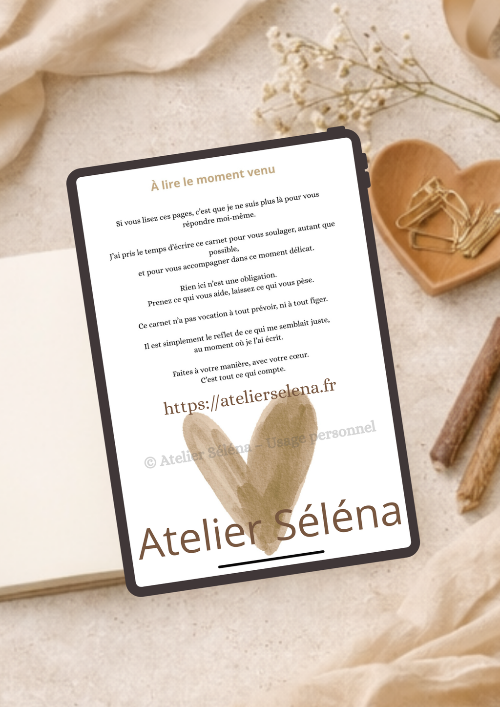 Atelier Séléna - Carnet de Volontés - PDF à imprimer