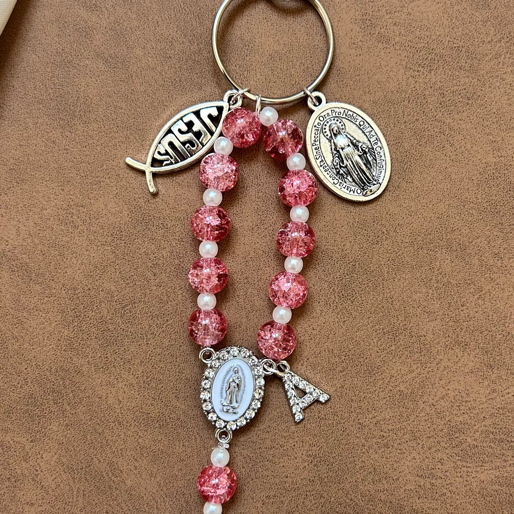 Atelier Séléna - Porte clé dizainier avec initiale