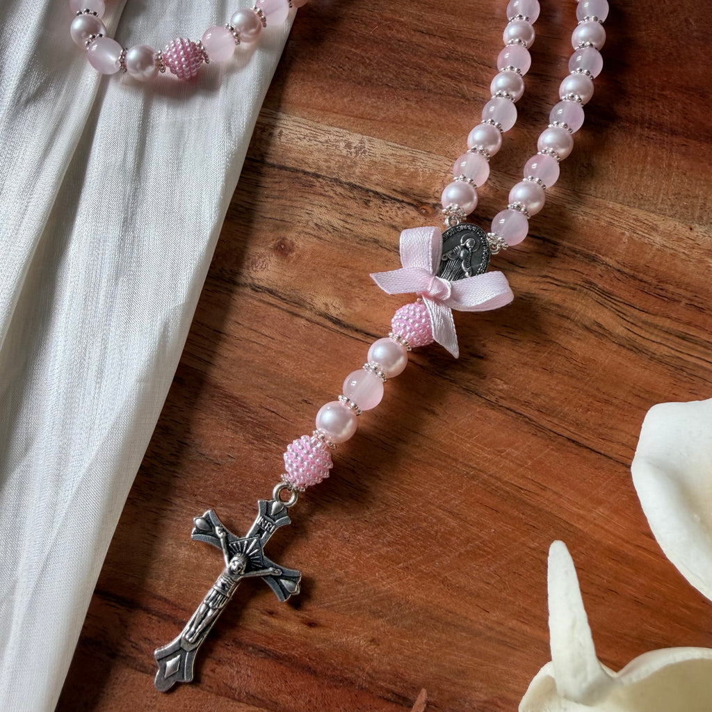 Atelier Séléna - Chapelet Rose Argent