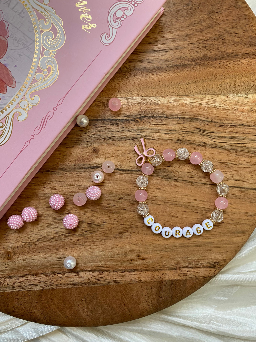 Atelier Séléna - Bracelet « Courage » Octobre Rose
