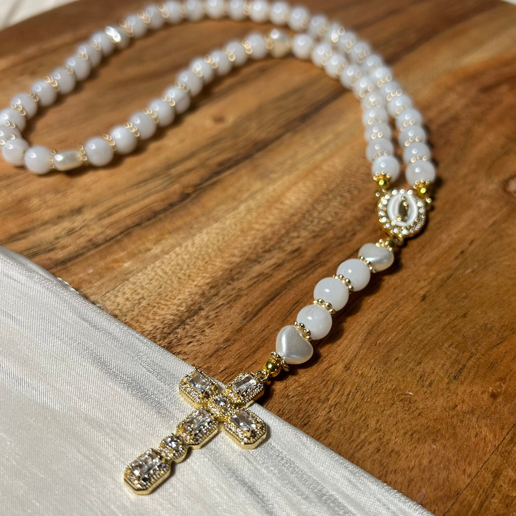 Atelier Séléna - Chapelet - White heart