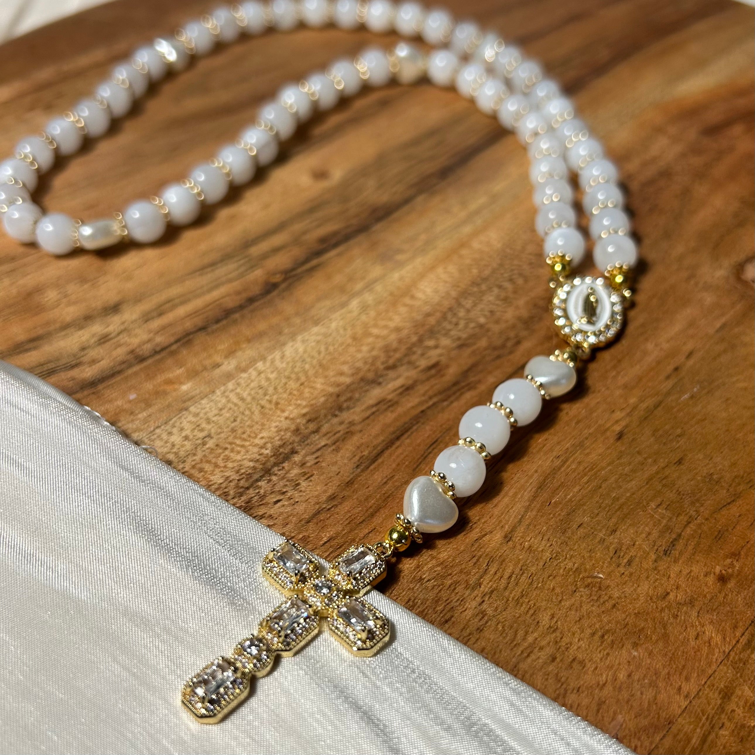 Atelier Séléna - Chapelet - White heart