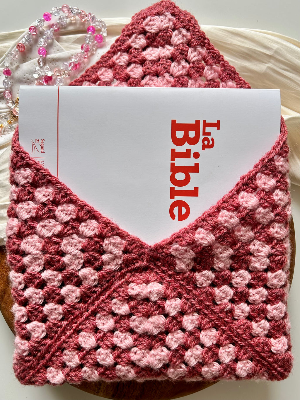 Atelier Séléna - Pochette pour Bible ou Livre - Octobre Rose