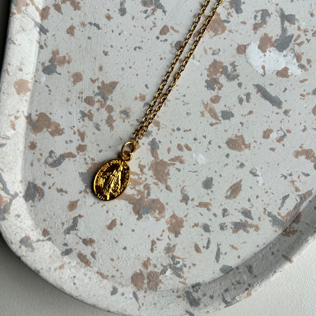 Atelier Séléna - Collier Médaillon Vierge Marie - Dorée