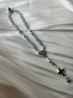Atelier Séléna - Bracelet Chapelet Bleu de Gris - Fermoir Magnétique