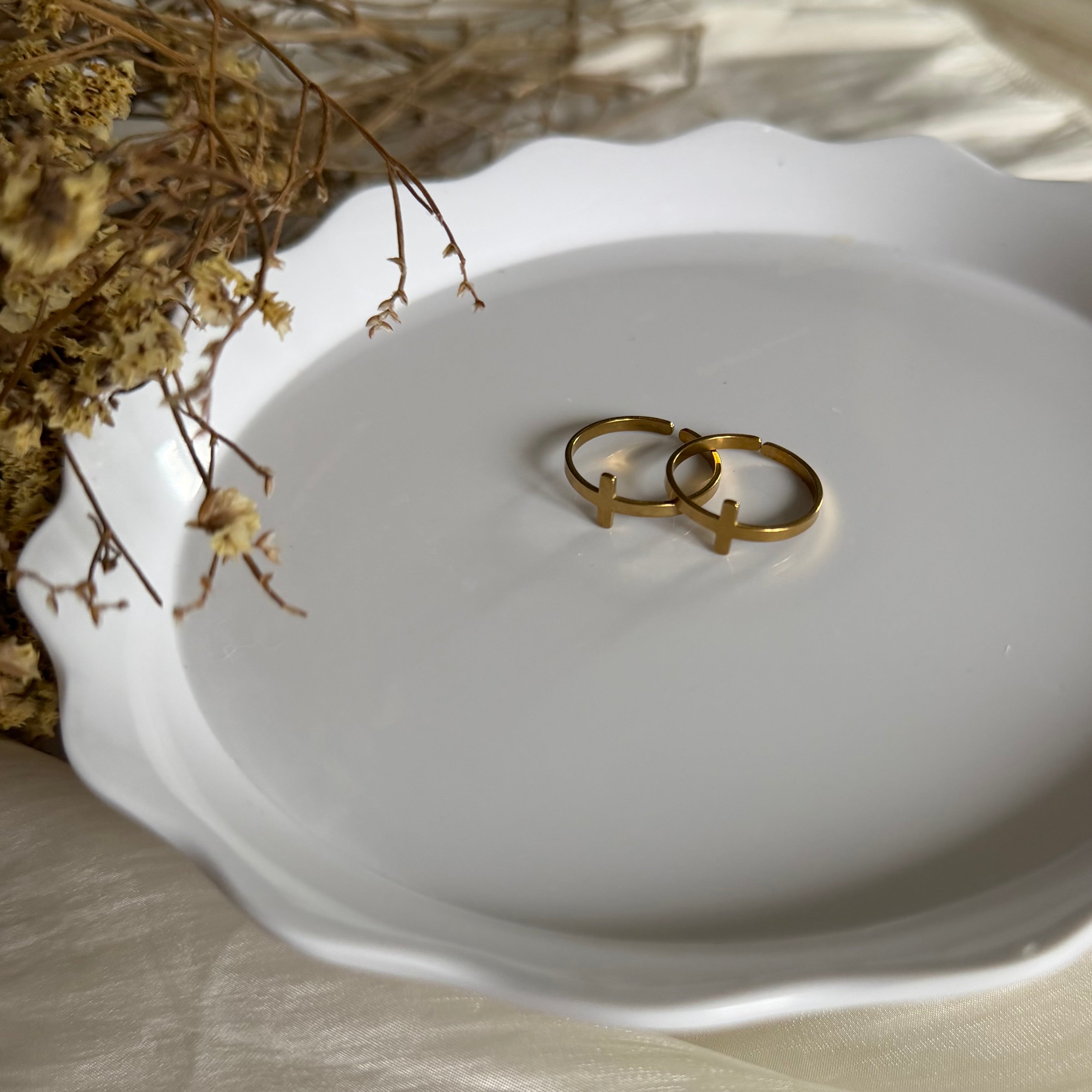 Atelier Séléna - Bague Acier Inoxydable Dorée - Esther