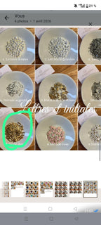 Chapelet - Letisoleil + perles 8, 16 et 11 en je vous salue Marie et 4 Notre père + croix dorée violette + 2 breloques poisson argent et colombe 🕊️ + JEANNE en breloques grandes initiales dorées + intercalaires flocons dorées + boite cadeau or