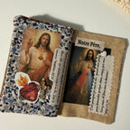 Atelier Séléna - Livre de foi artisanal - petit format - en tissu, fait main - Modèle aléatoire - Délai environ 1 semaine
