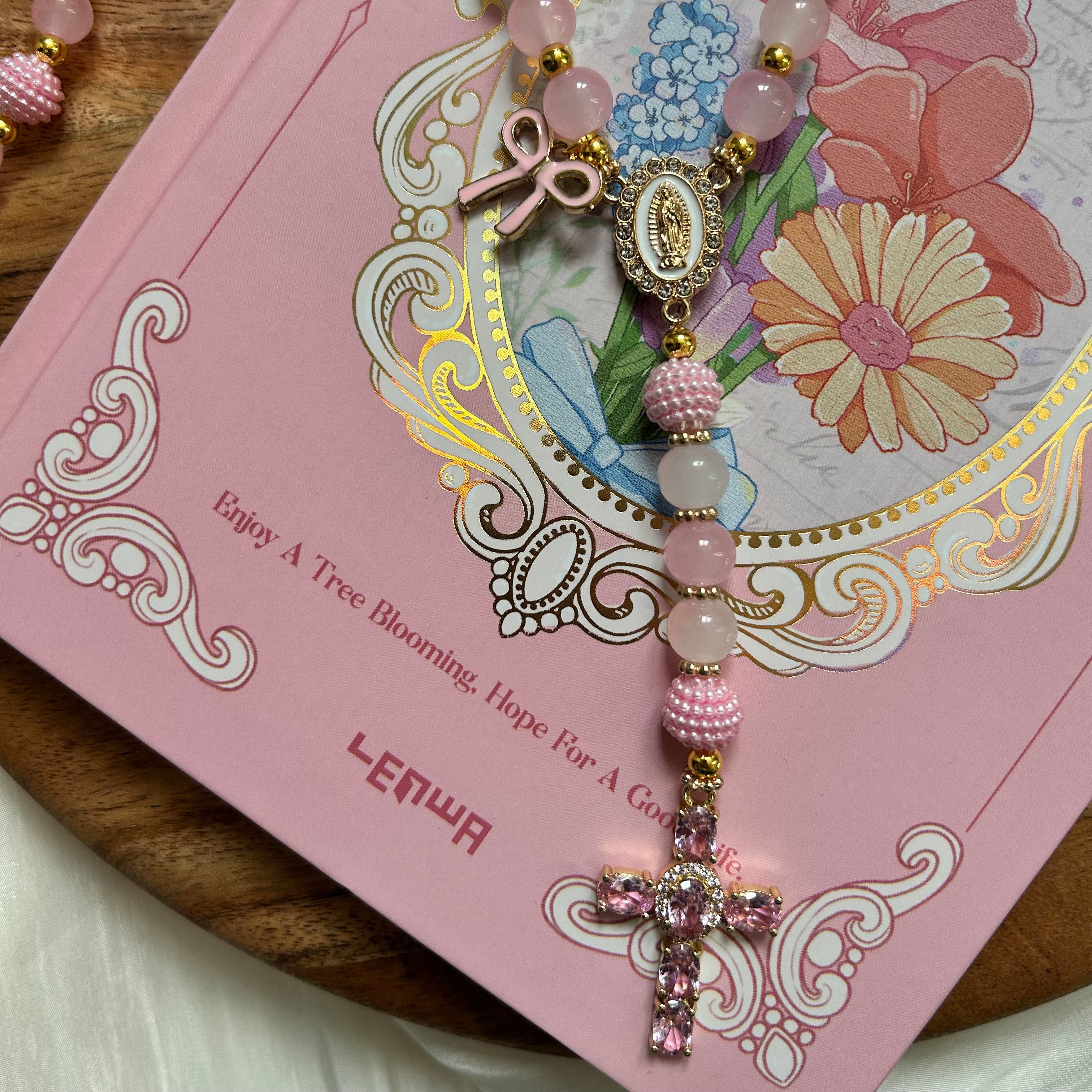 Atelier Séléna - Chapelet « Espoir » - Octobre Rose