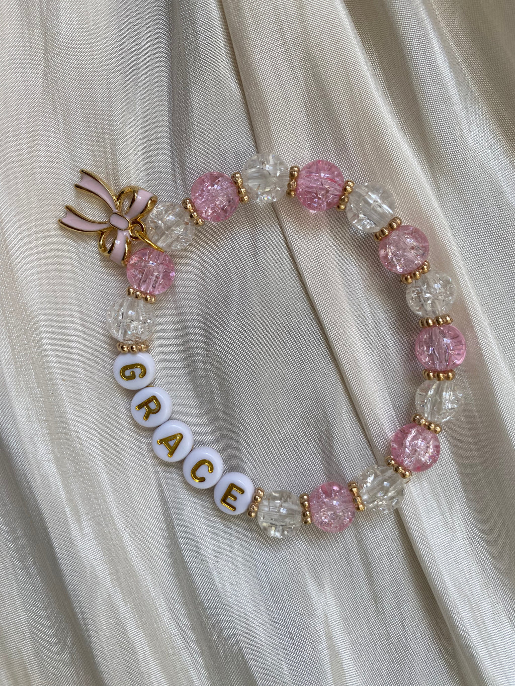 Atelier Séléna - Bracelet « Grâce » Octobre Rose