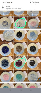 Chapelet - Letisoleil + perles 8, 16 et 11 en je vous salue Marie et 4 Notre père + croix dorée violette + 2 breloques poisson argent et colombe 🕊️ + JEANNE en breloques grandes initiales dorées + intercalaires flocons dorées + boite cadeau or