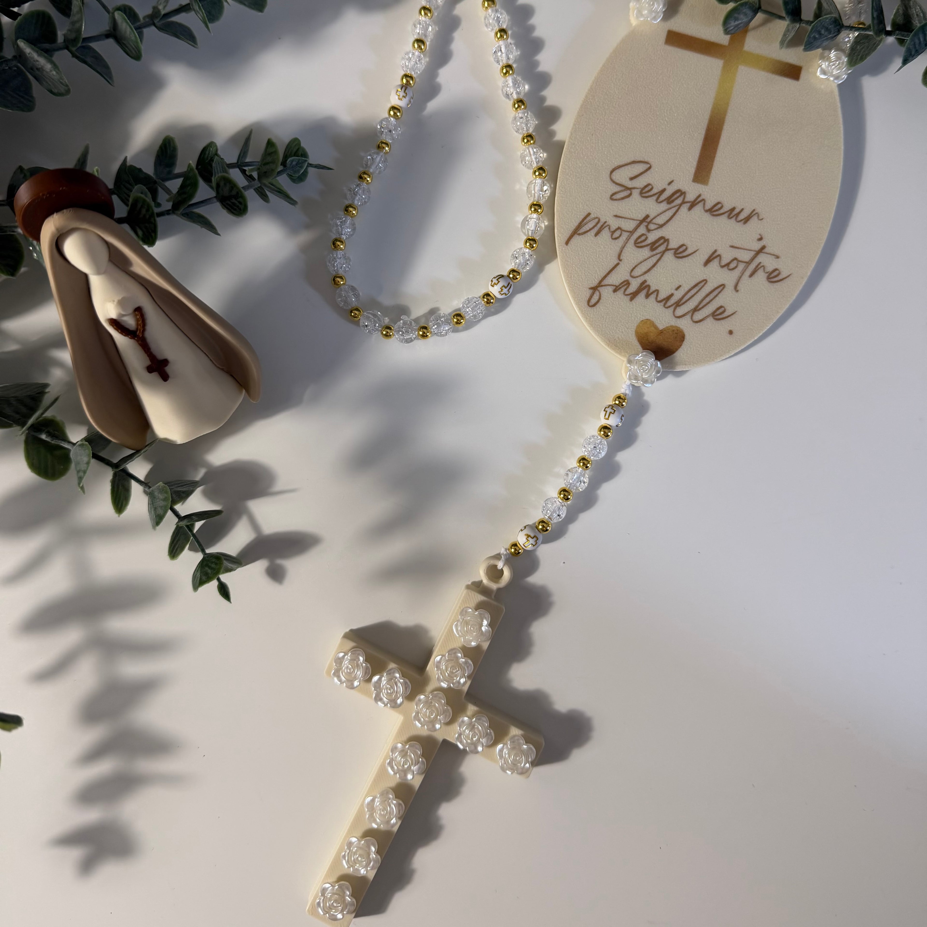 Atelier Séléna - Chapelet Mural - Texte - 65cm