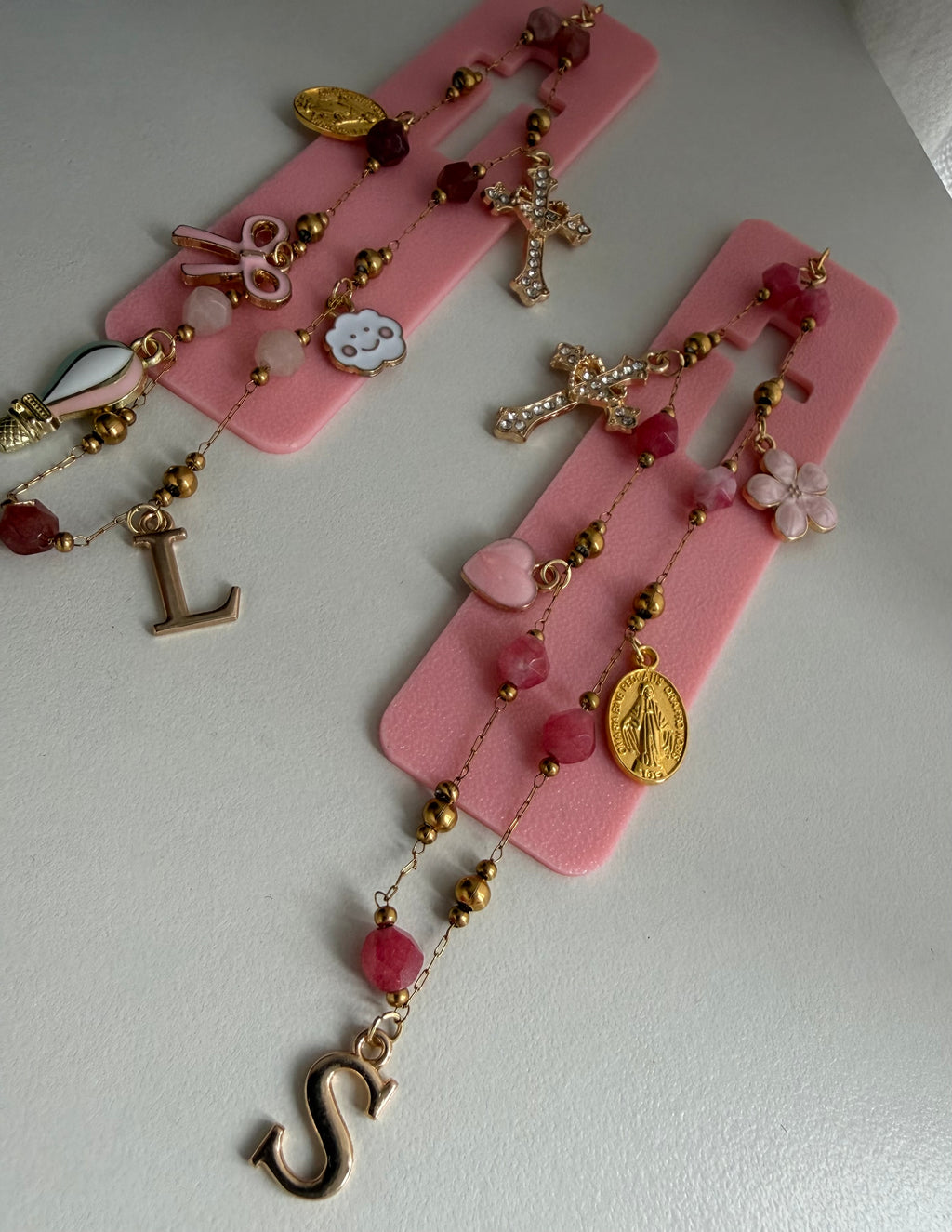 Atelier Séléna - Marque page à breloques - Rose