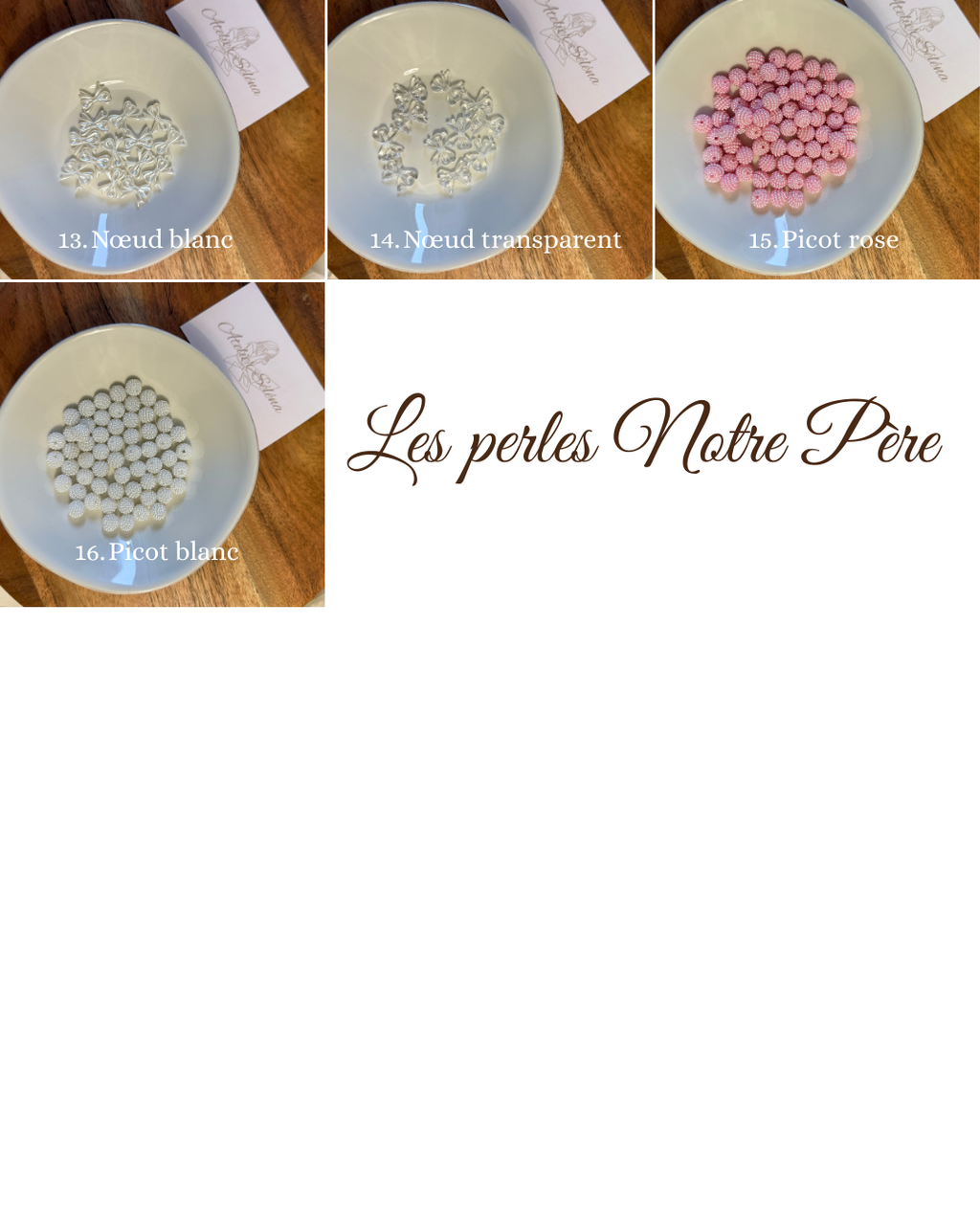 Atelier Séléna - Je personnalise mon chapelet de A à Z