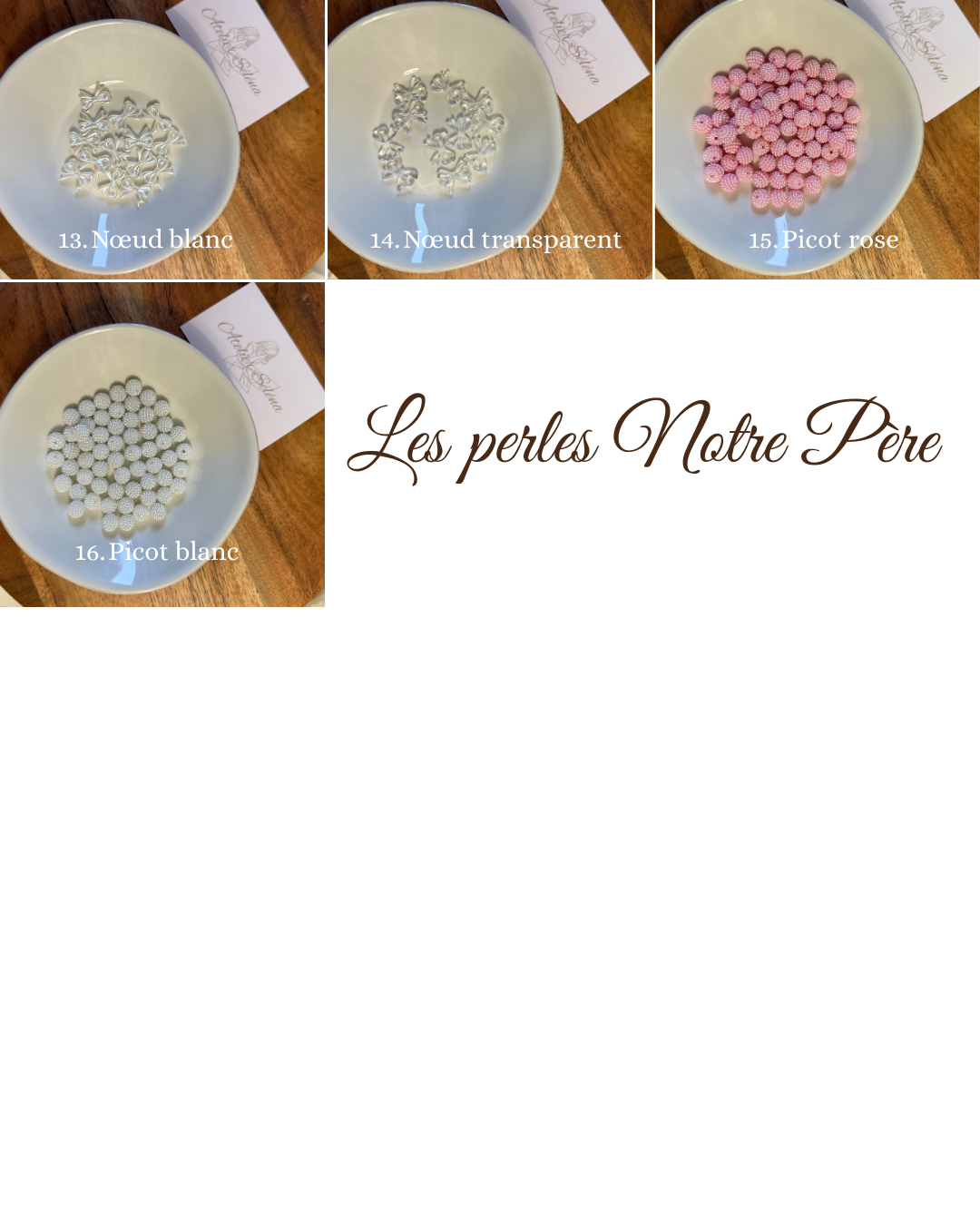 Atelier Séléna - Je personnalise mon chapelet de A à Z