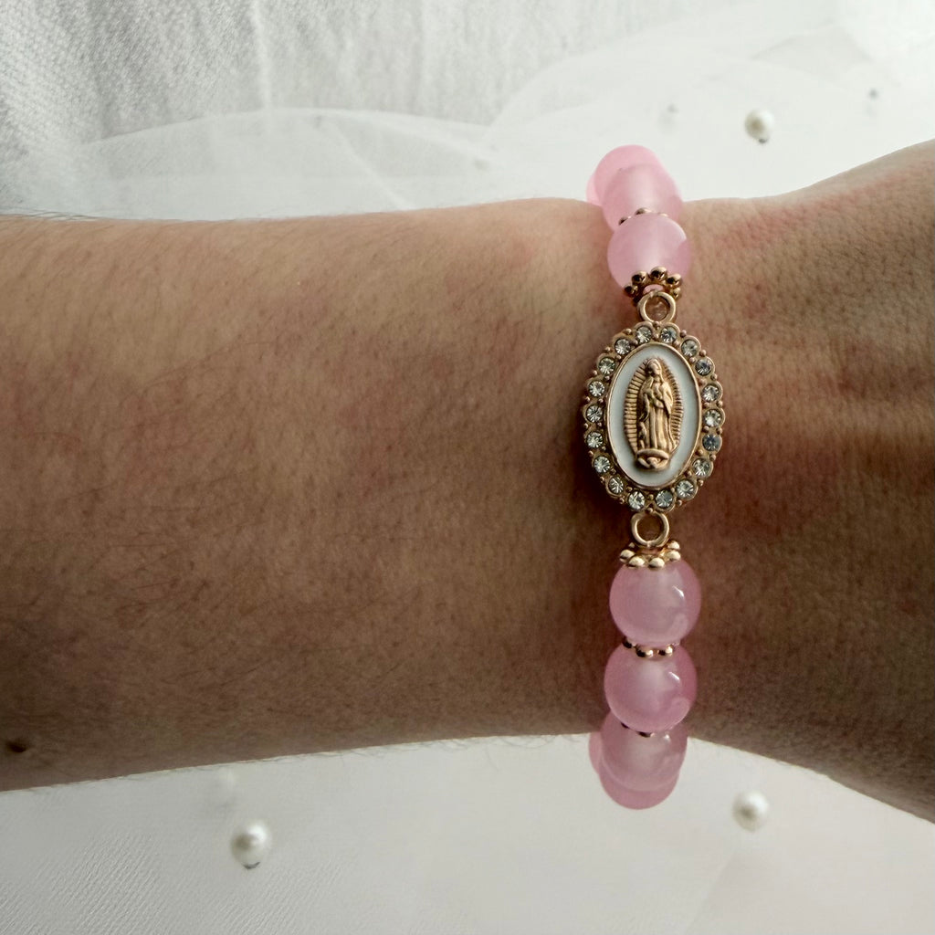 Atelier Séléna - Bracelet Sainte Vierge - Rose
