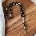 Atelier Séléna - Chapelet Argenté - Noir