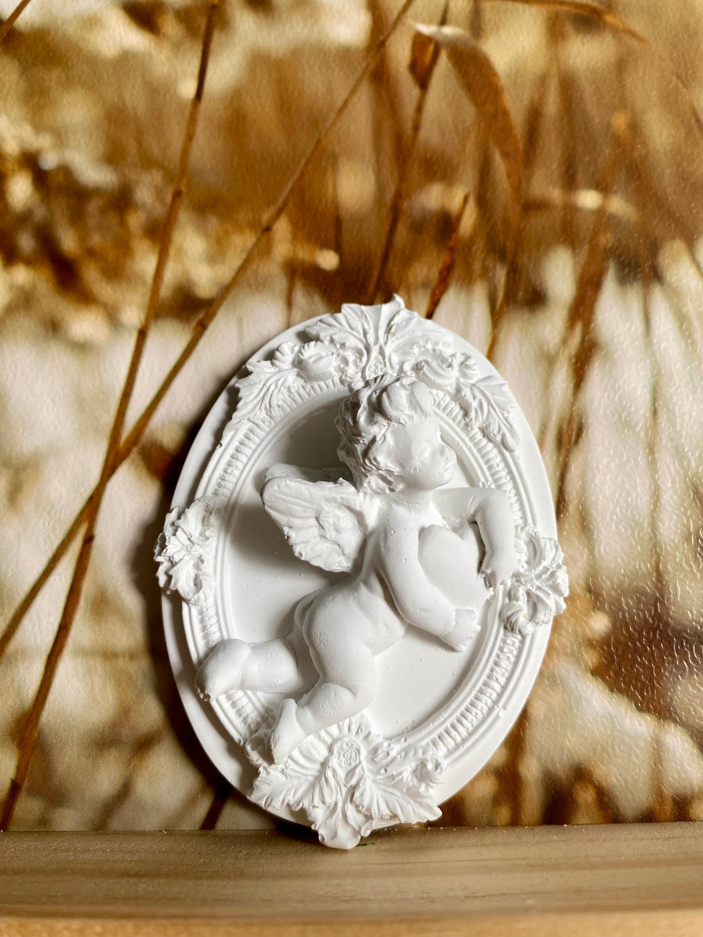 Décor parfumé Ange Romantique en cadre ovale - Artisanale