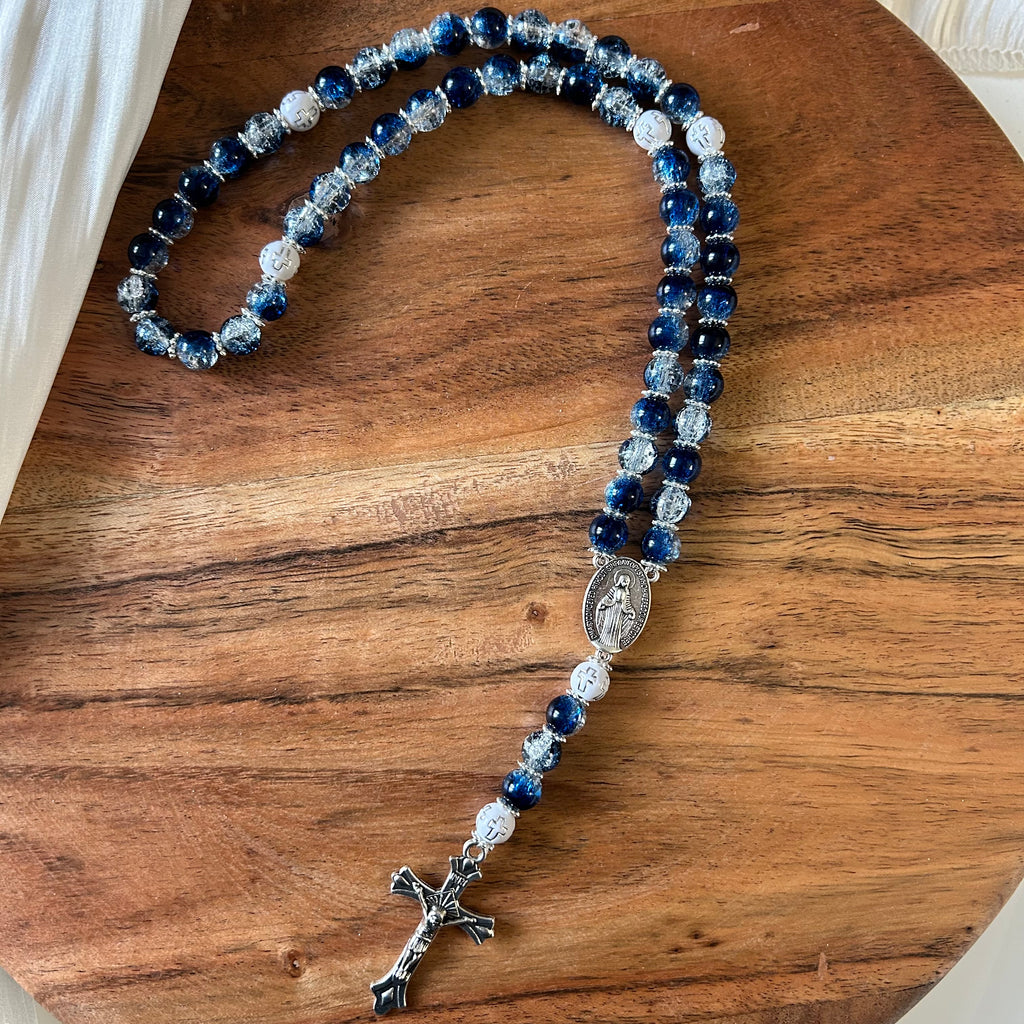 Atelier Séléna - Chapelet Argent - Bleu