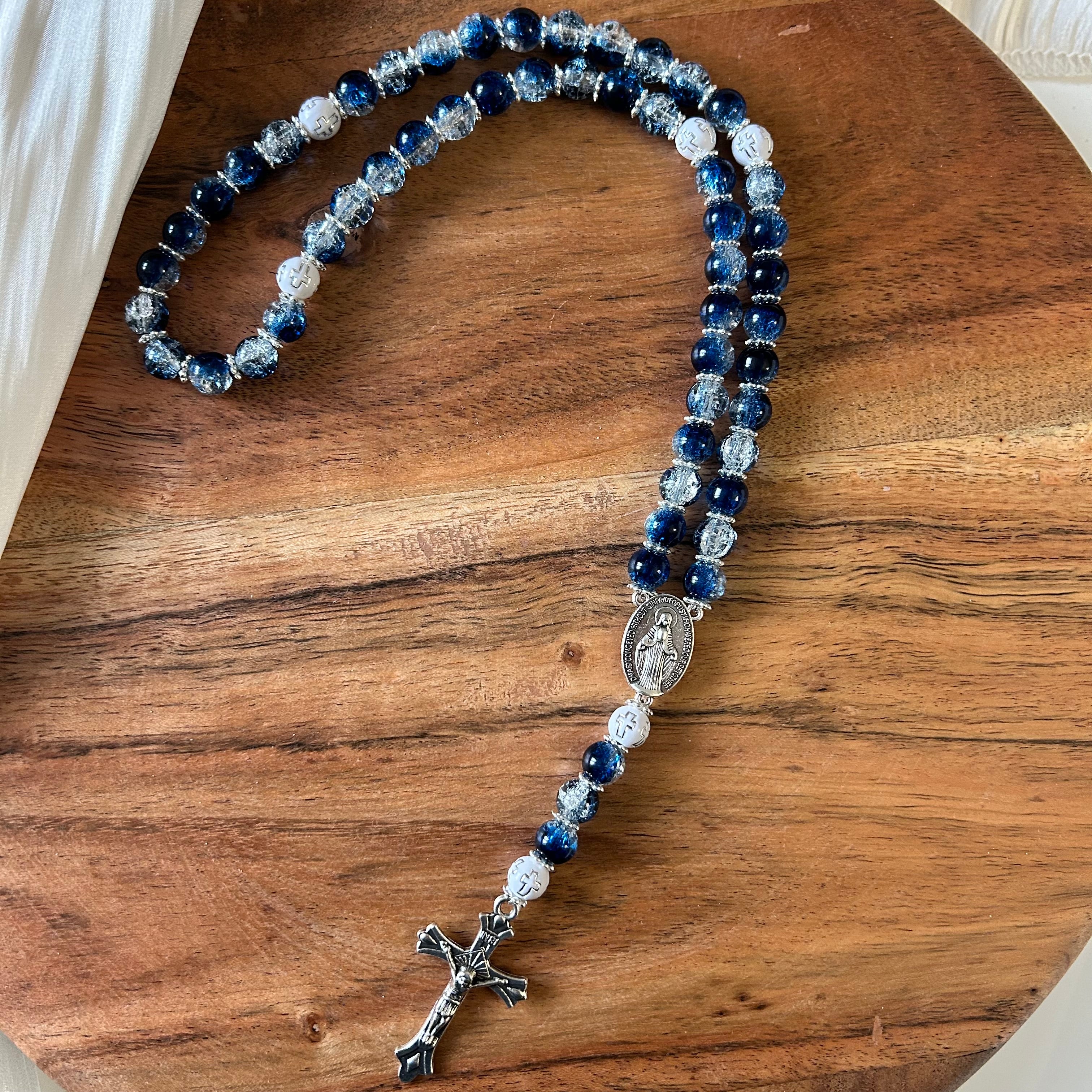 Atelier Séléna - Chapelet Argent - Bleu