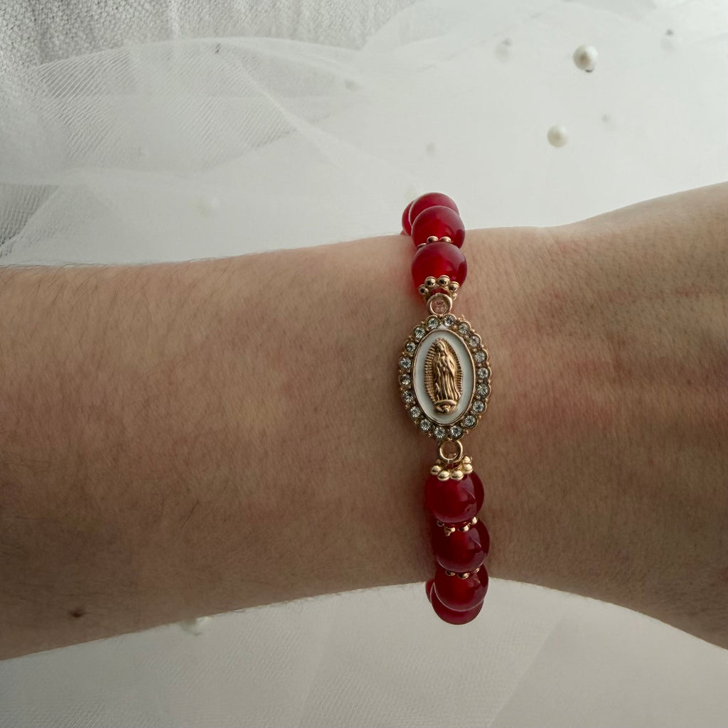 Atelier Séléna - Bracelet Sainte Vierge - Rouge