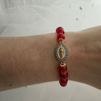 Atelier Séléna - Bracelet Sainte Vierge - Rouge