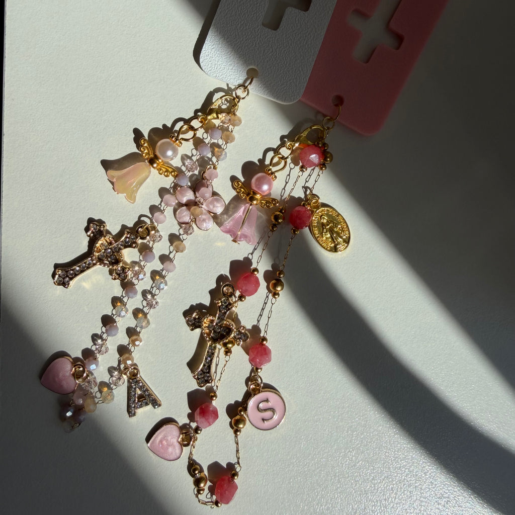 Atelier Séléna - Marque page à breloques - Blanc ou rose