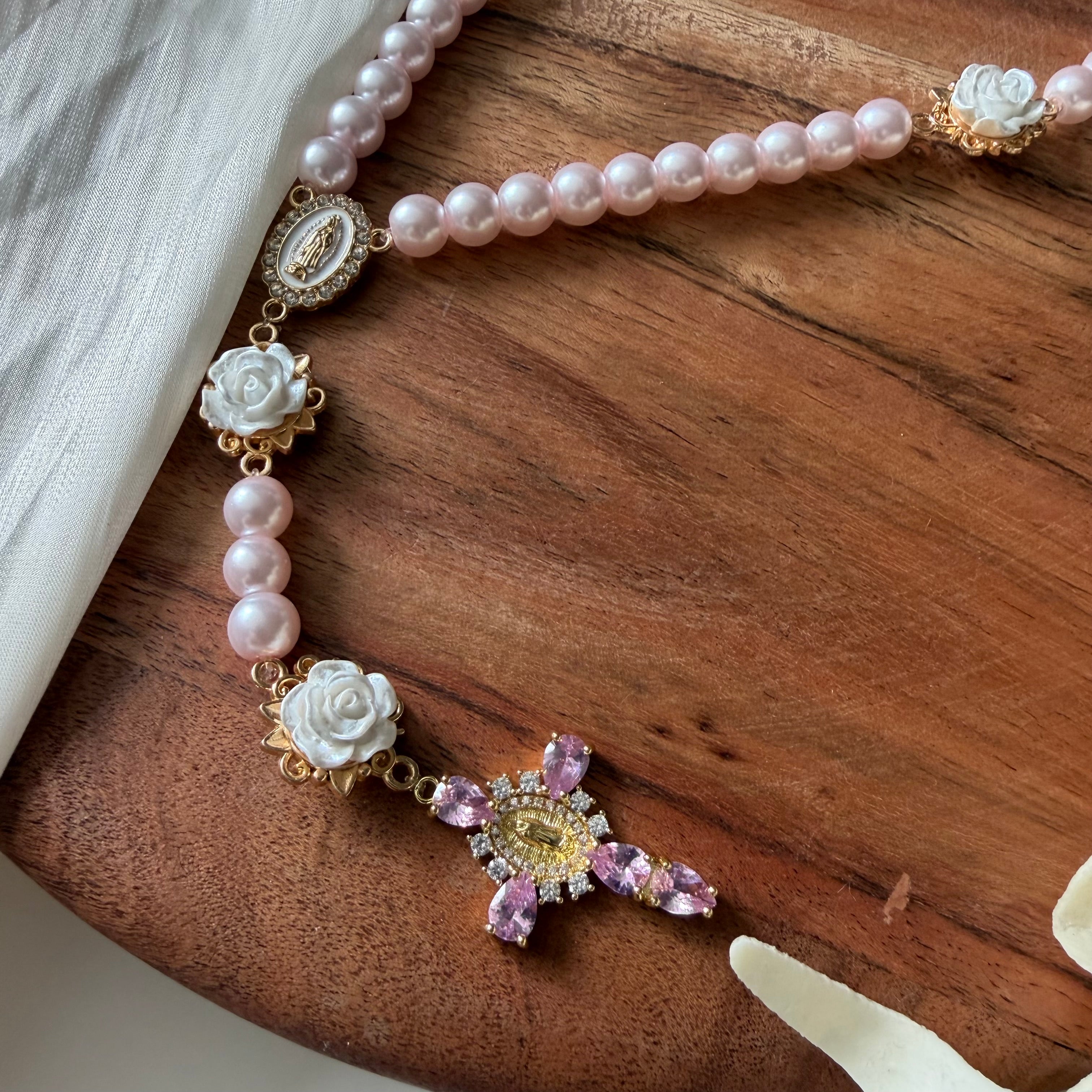 Atelier Séléna - Chapelet Rose de Rose