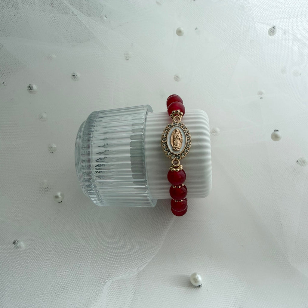 Atelier Séléna - Bracelet Sainte Vierge - Rouge