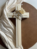 Bougie croix artisanale