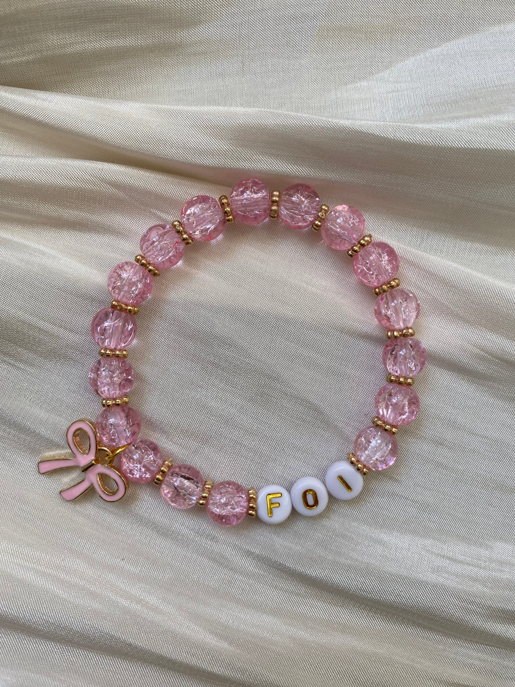 Atelier Séléna - Bracelet « Foi » Octobre Rose