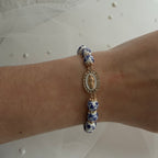 Atelier Séléna - Bracelet Sainte Vierge - Bleu céramique