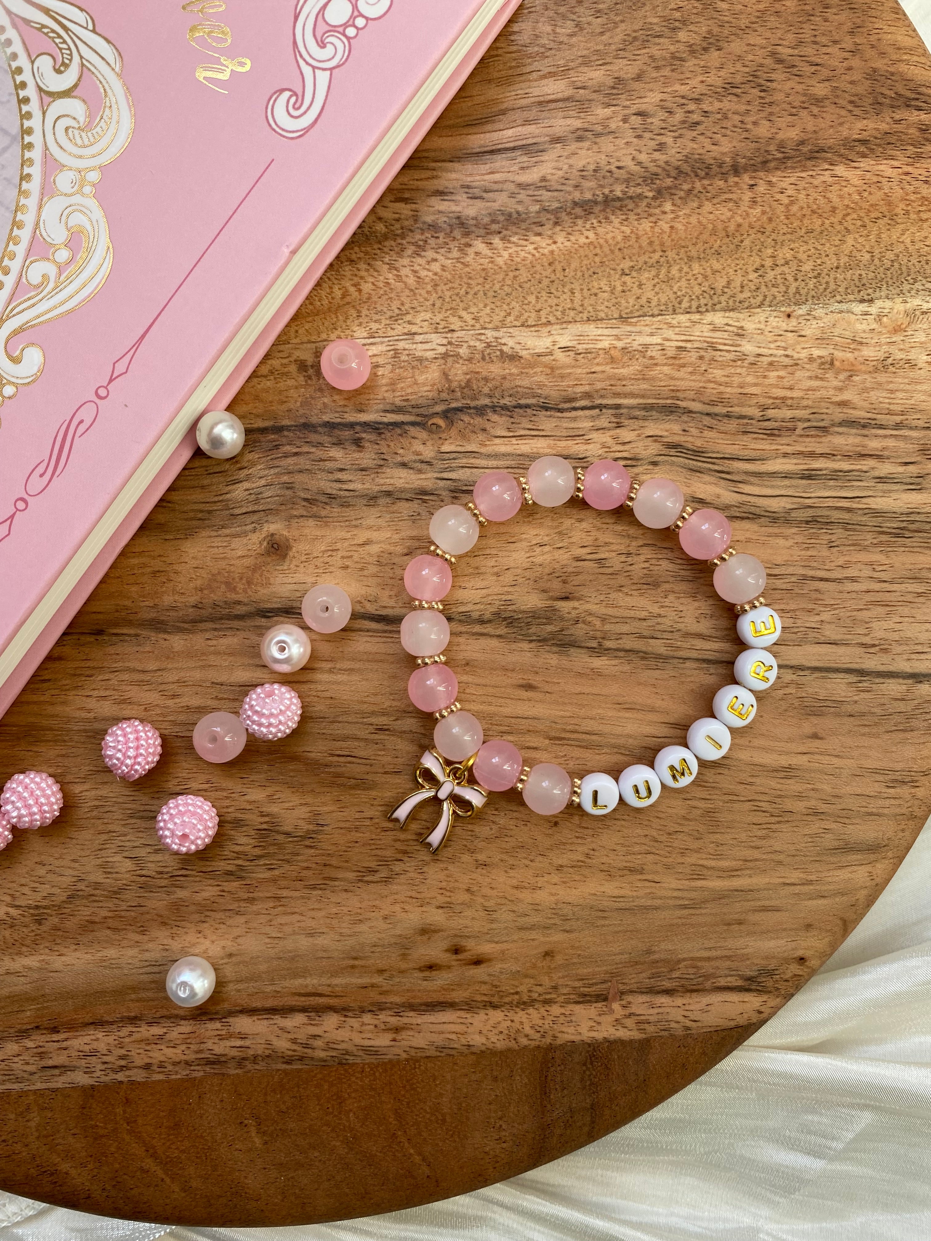 Atelier Séléna - Bracelet « Lumière » Octobre Rose