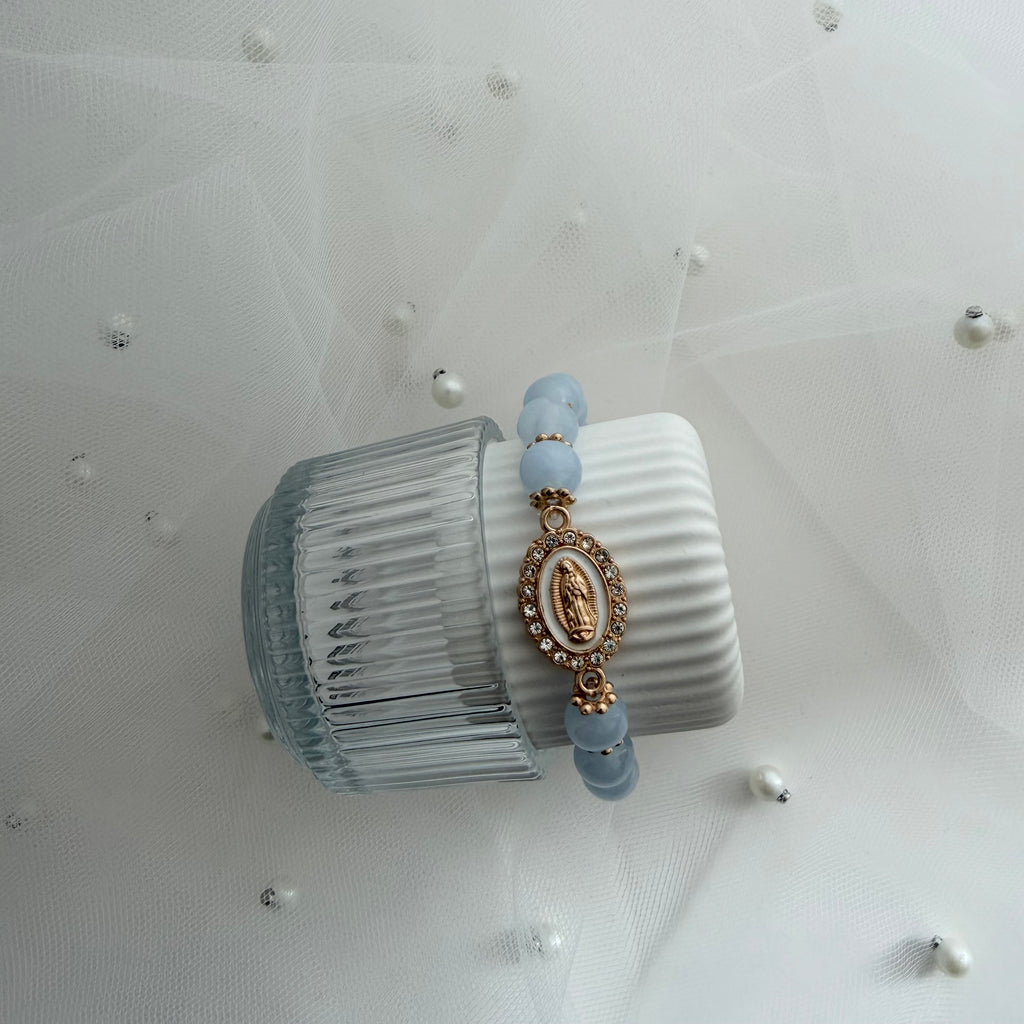 Atelier Séléna - Bracelet Sainte Vierge - Bleu bébé