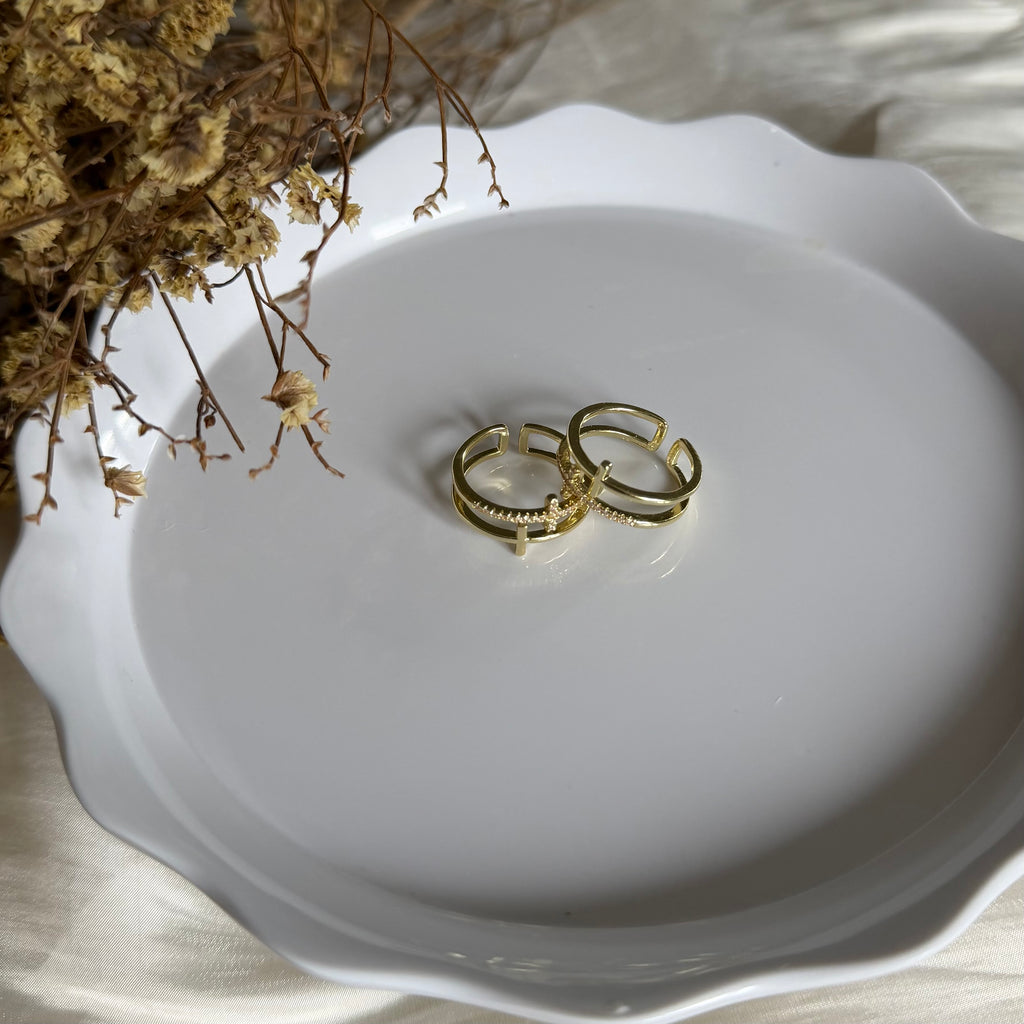 Atelier Séléna - Bague Acier Inoxydable Dorée - Élisabeth