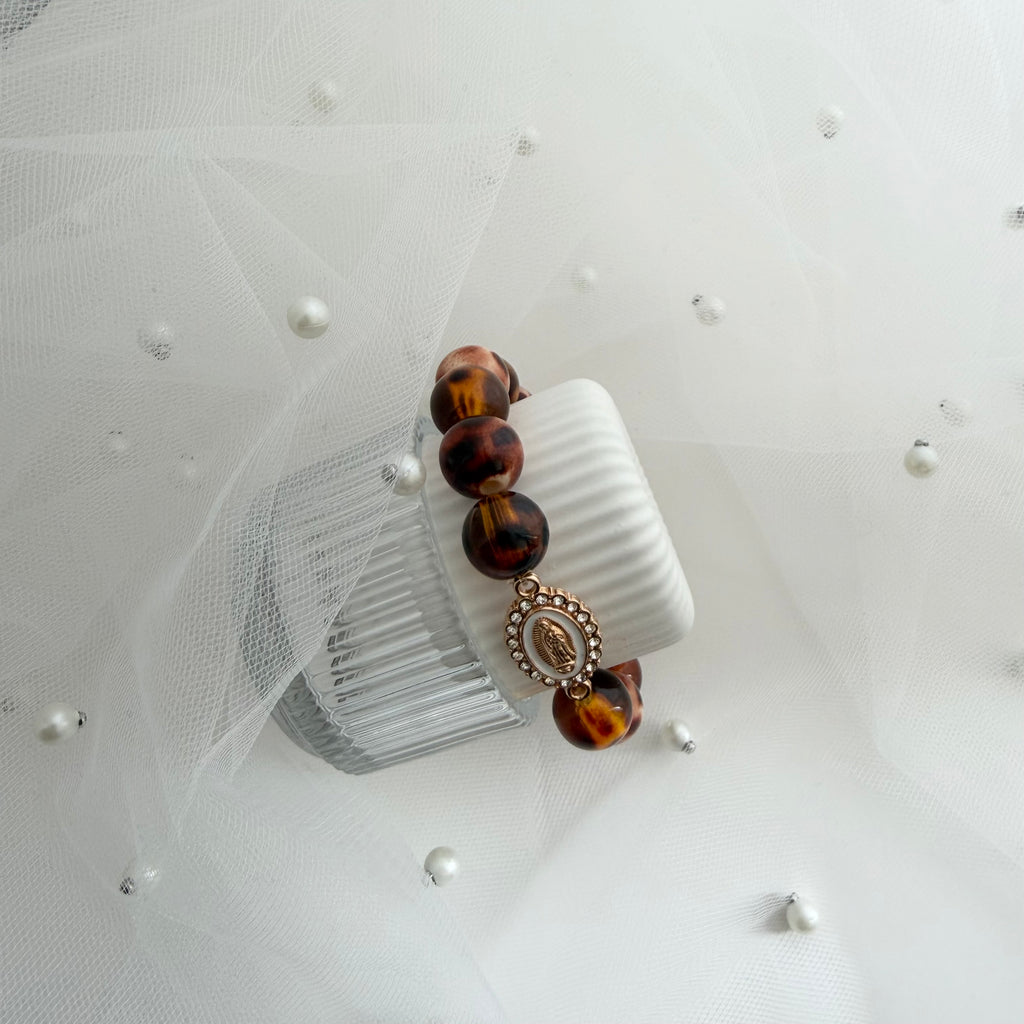 Atelier Séléna - Bracelet Sainte Vierge - Léopard